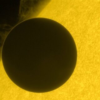 On June 5, 2012, Hinode captured this stunning view of the transit of Venus -- the last instance of this rare phenomenon until 2117. Hinode is a joint JAXA/NASA mission to study the connections of the sun's surface magnetism, primarily in and around sunspots. NASA's Marshall Space Flight Center in Huntsville, Ala., manages Hinode science operations and oversaw development of the scientific instrumentation provided for the mission by NASA, and industry. The Smithsonian Astrophysical Observatory in Cambridge, Mass., is the lead U.S. investigator for the X-ray Telescope. Image credit: JAXA/NASA